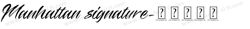 Manhattan signature字体转换
